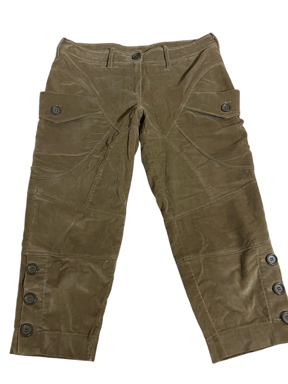 Carla G  UNIQUE Vintage Cropped Cargo  Trousers Size 10/12